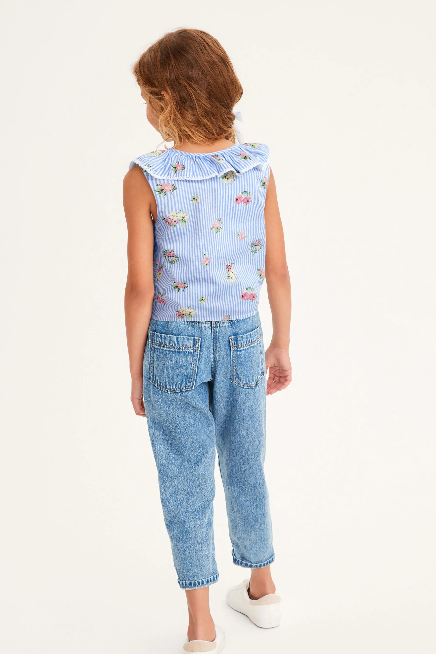 100% Cotton Tie-Front Blouse (3-16yrs)    