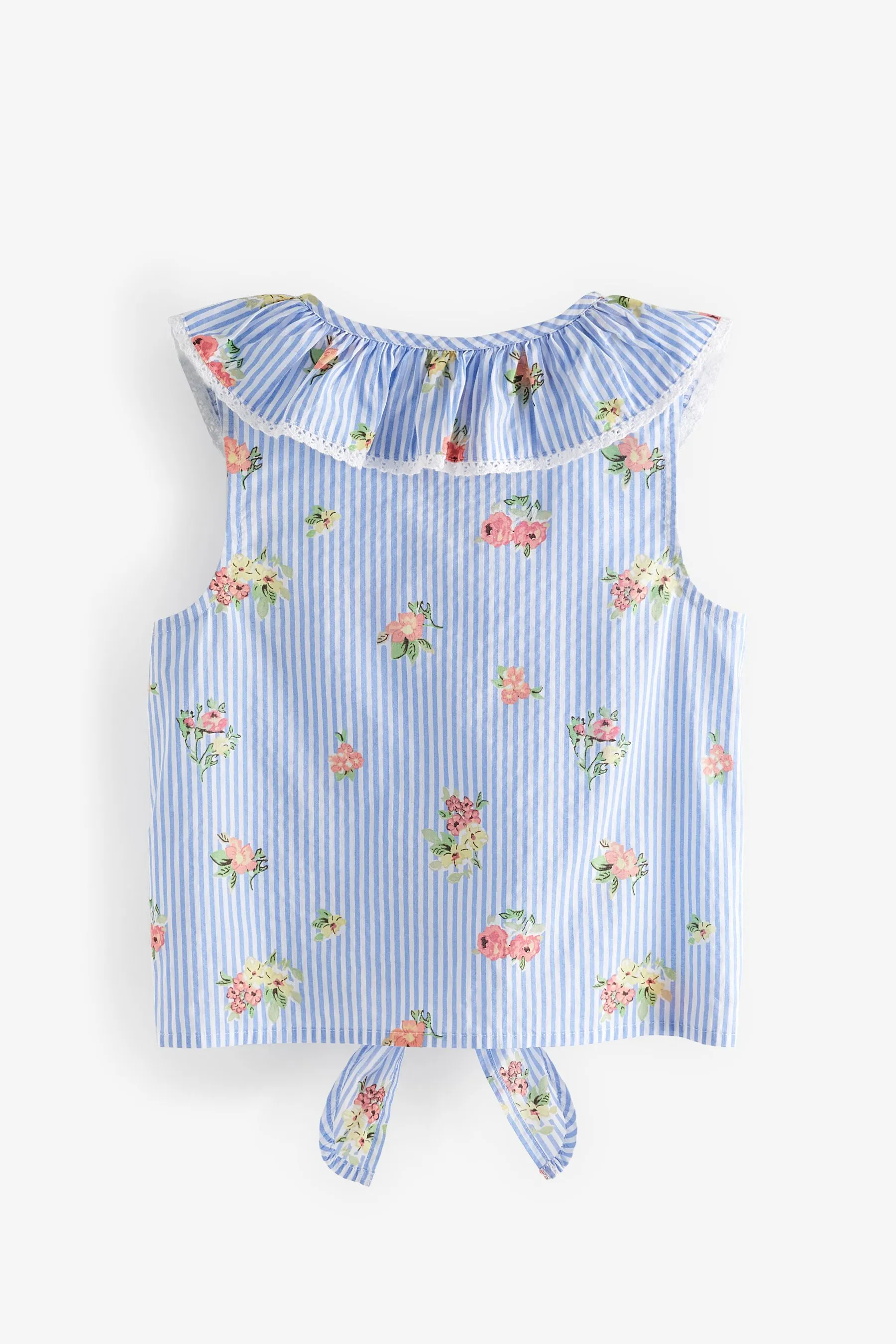 100% Cotton Tie-Front Blouse (3-16yrs)    