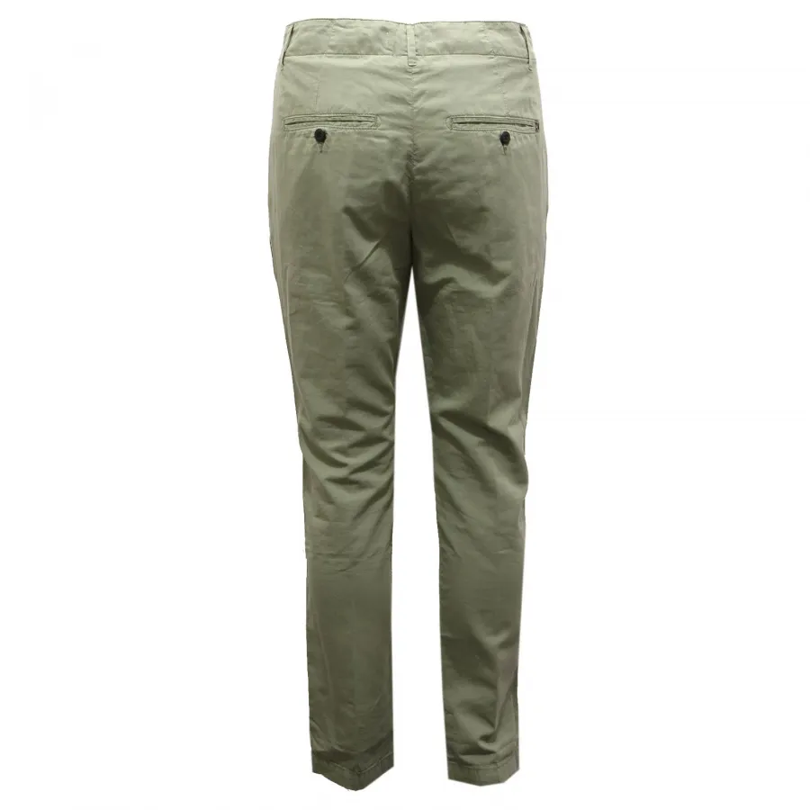 3888AG pantalone uomo DONDUP green cotton/silk trouser man