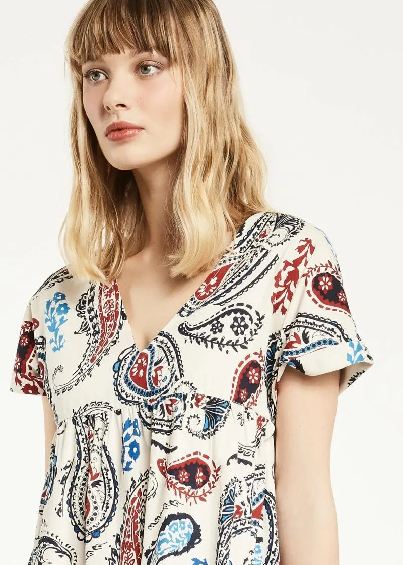 Abito con stampa paisley