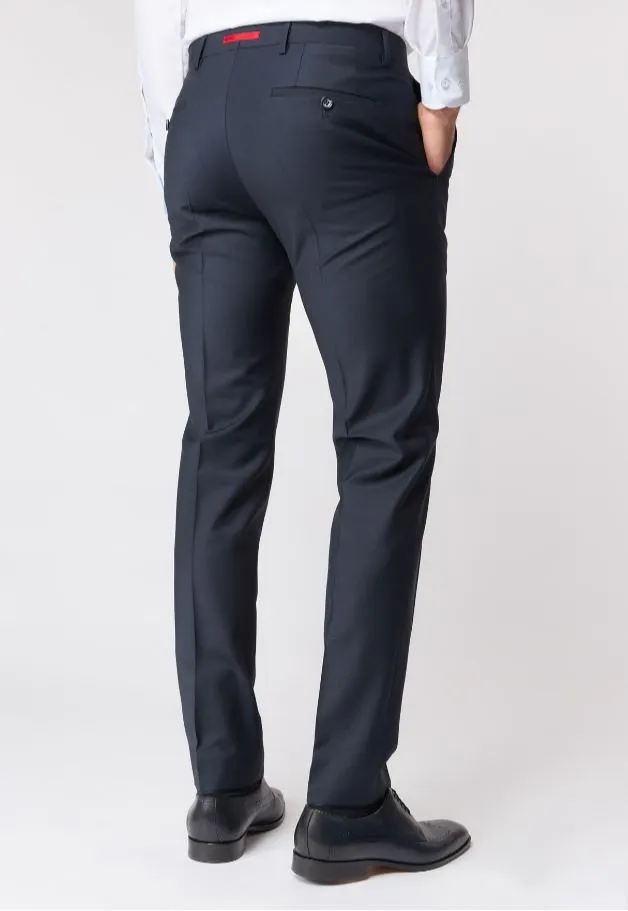 Abito in lana bi-stretch blu scuro roy robson con gilet