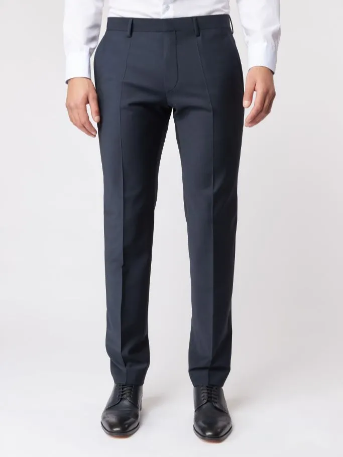 Abito in lana bi-stretch blu scuro roy robson con gilet