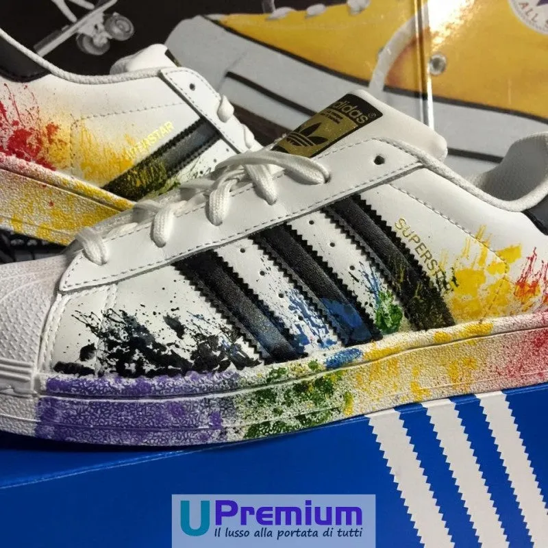 Adidas Superstar Pride Multicolor Schizzi di Colore Vernice