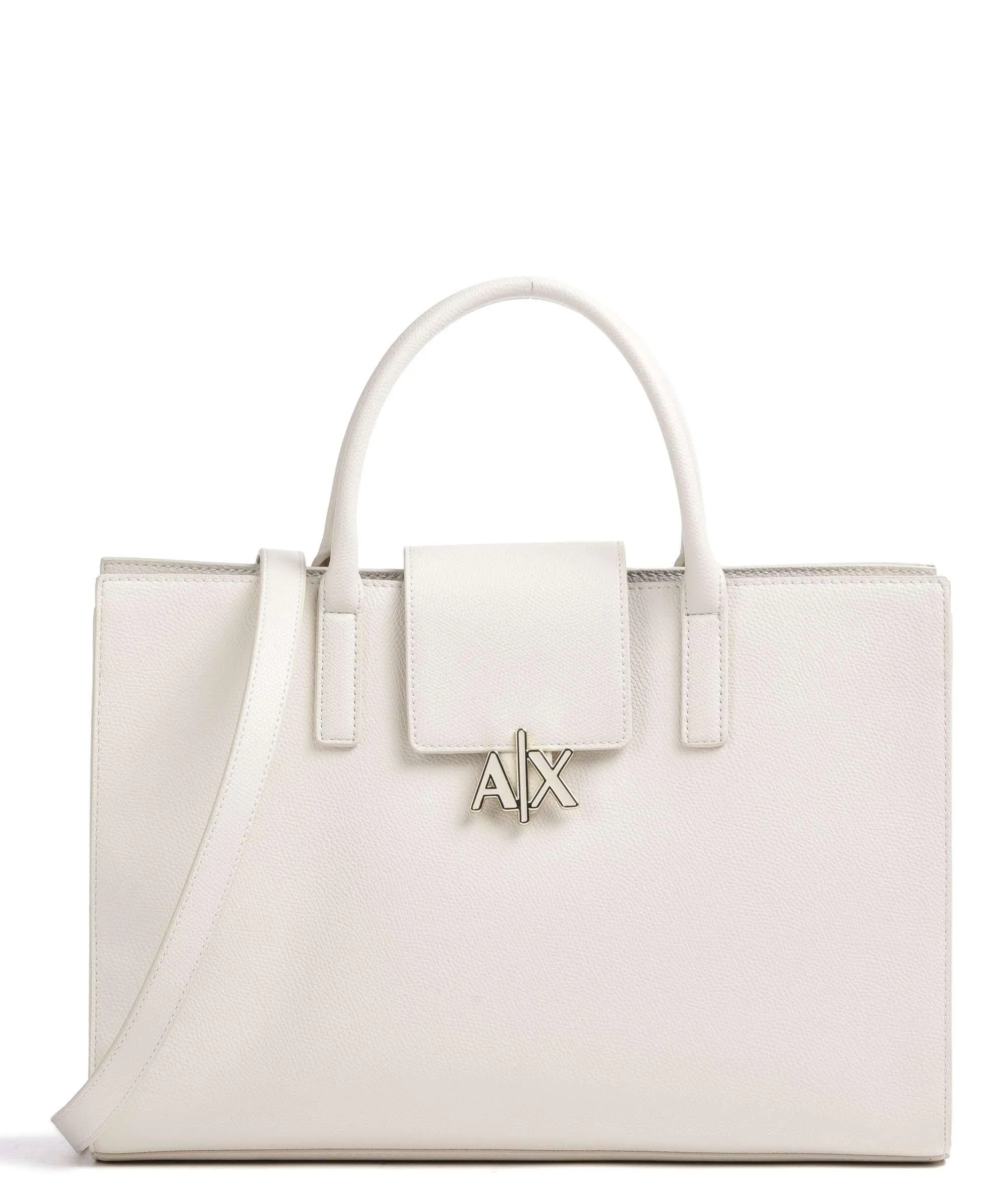  Armani Exchange Borsa a mano pelle sintetica avorio  