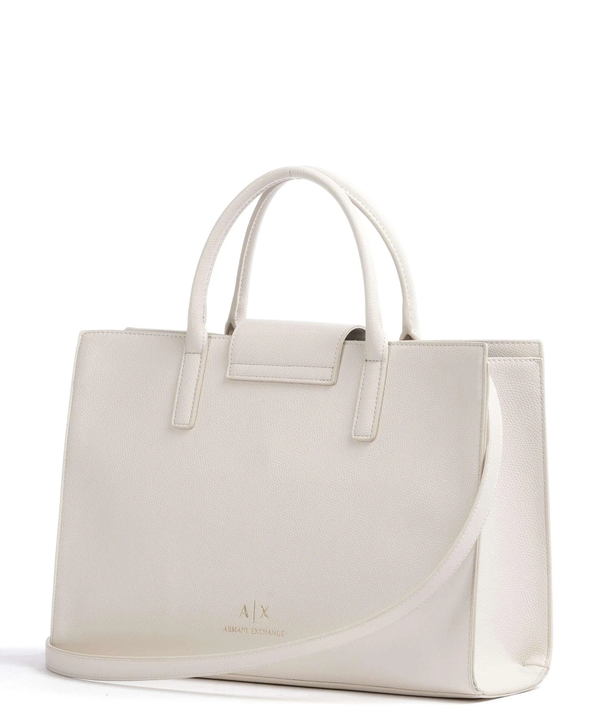  Armani Exchange Borsa a mano pelle sintetica avorio  