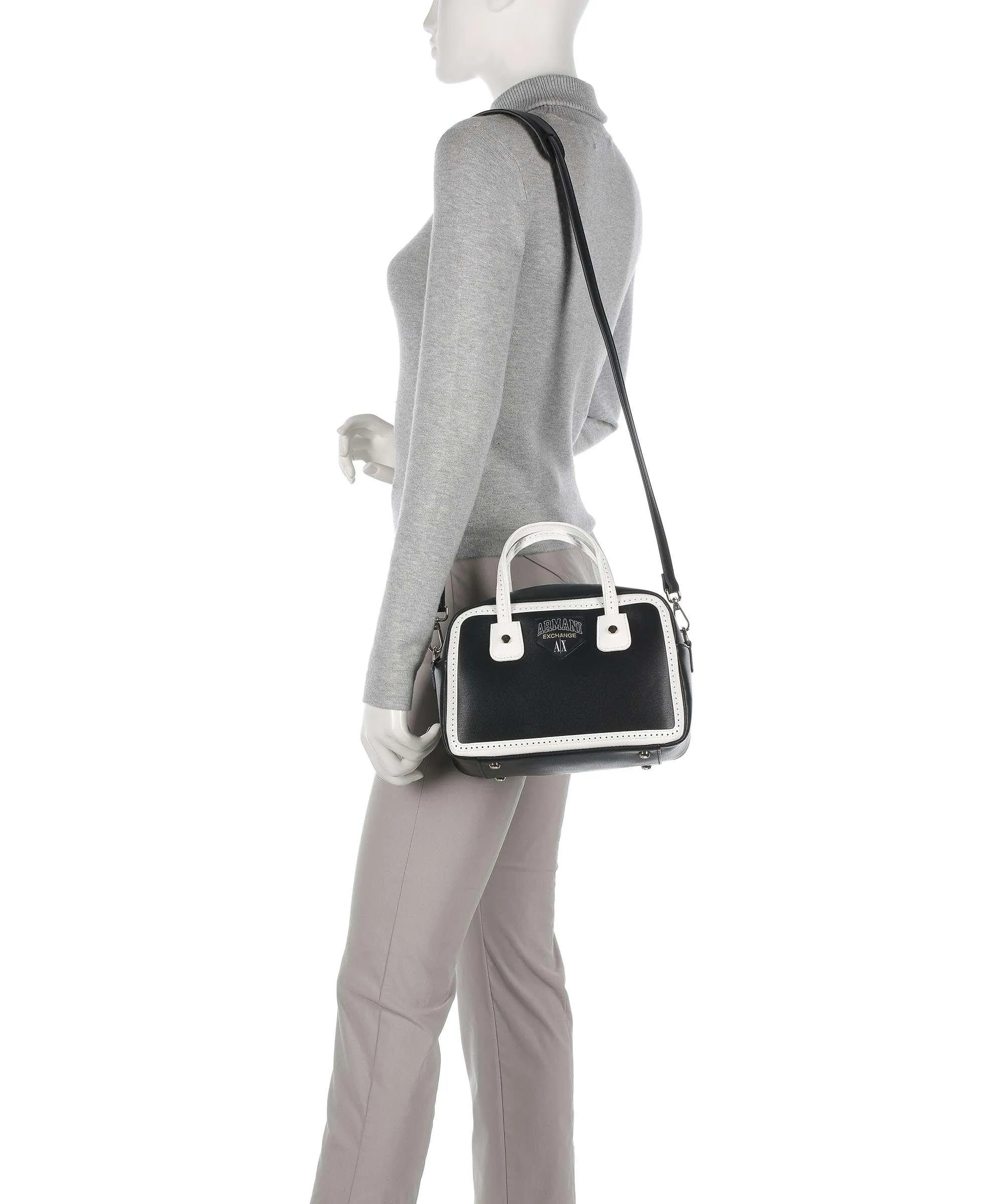  Armani Exchange Borsa a mano pelle sintetica nero  