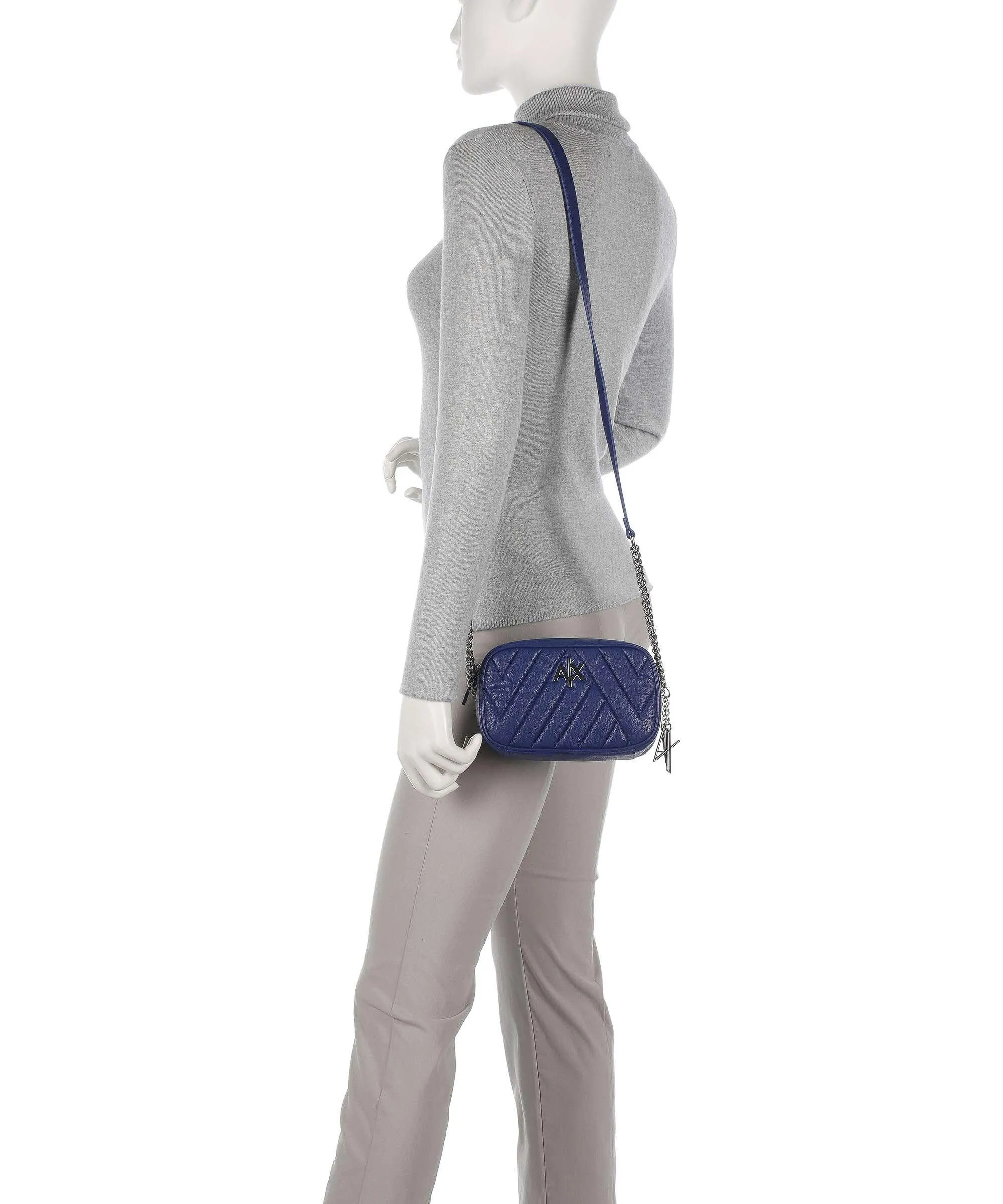  Armani Exchange Borsa a tracolla pelle sintetica blu  