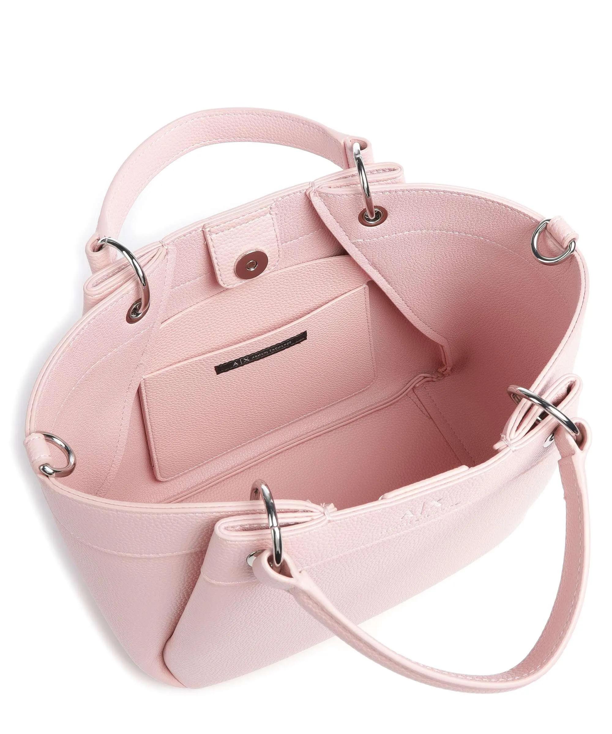  Armani Exchange Wave M Borsa a mano pelle sintetica rosa  