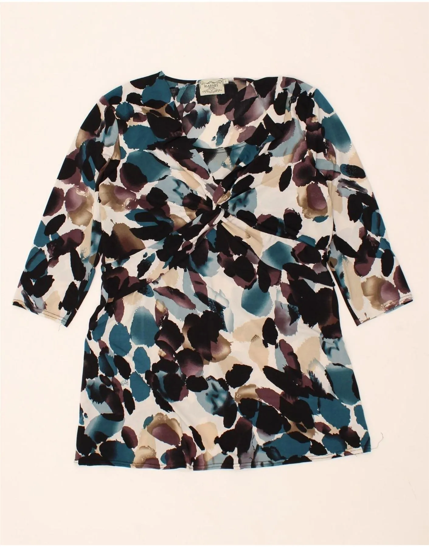 BLARNEY Womens Abstract Pattern A-Line Dress UK 14 Large Multicoloured