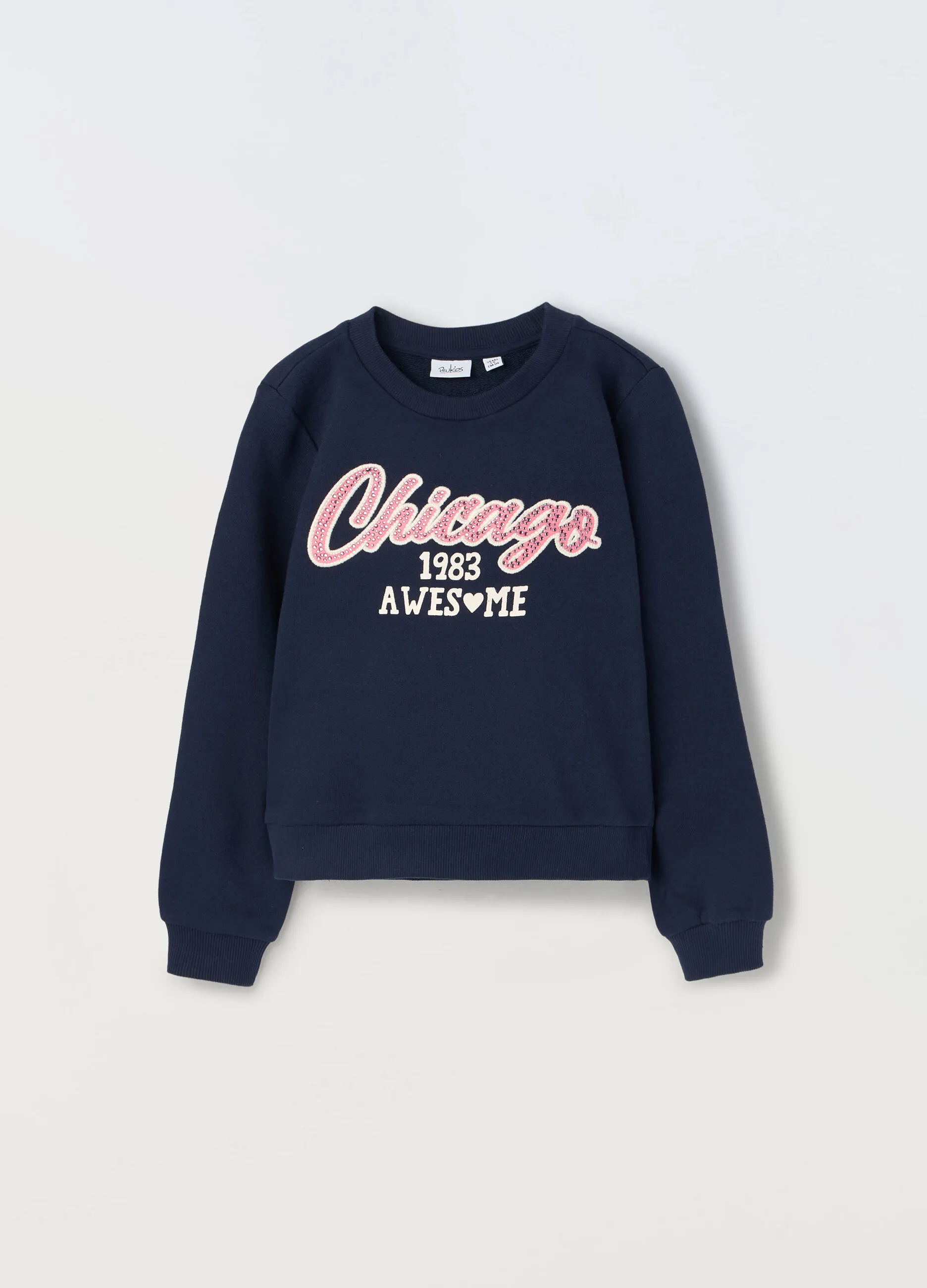 BLUKIDS  Felpa girocollo in puro cotone bambina