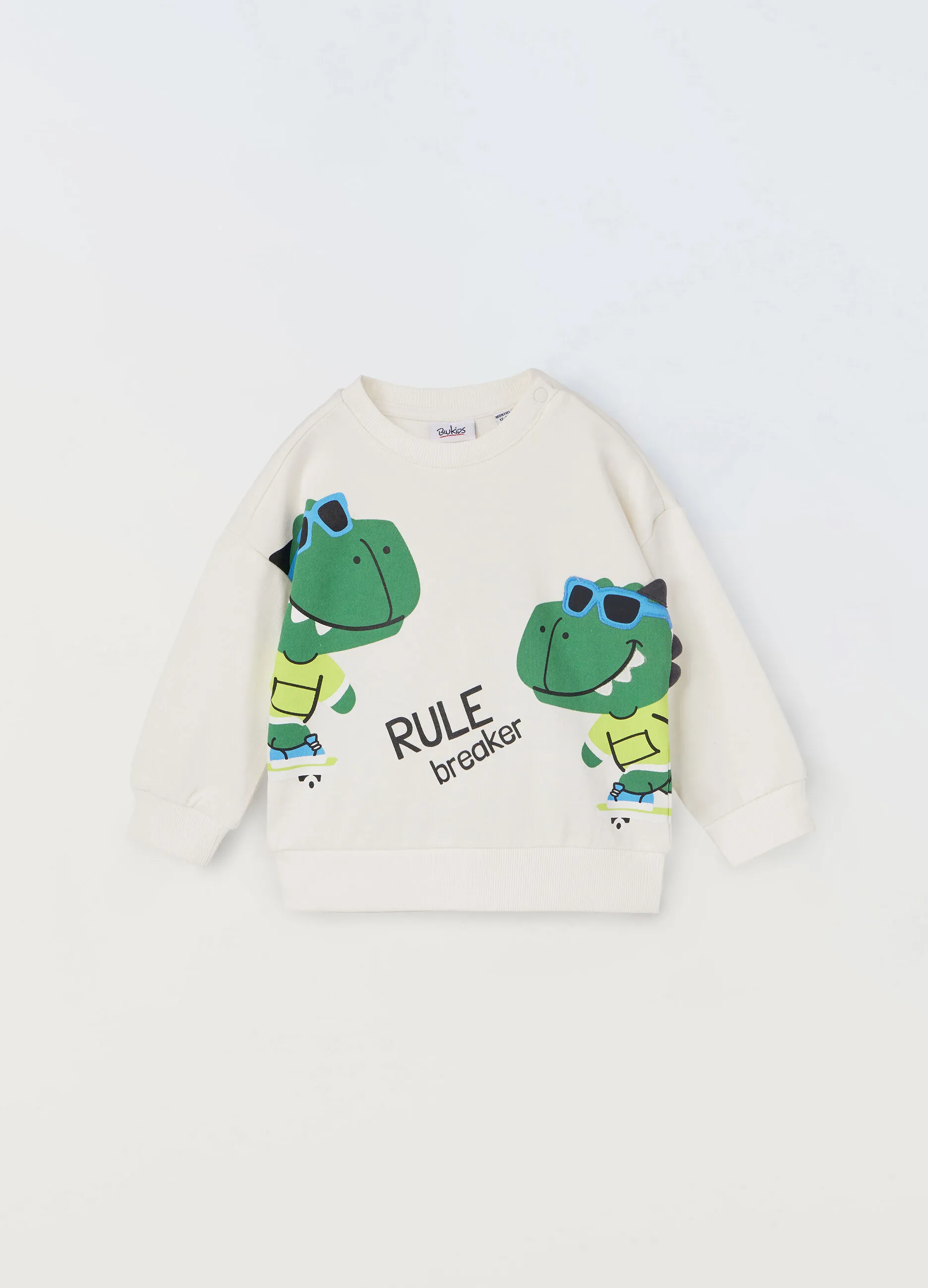 BLUKIDS  Felpa in french terry di puro cotone neonato