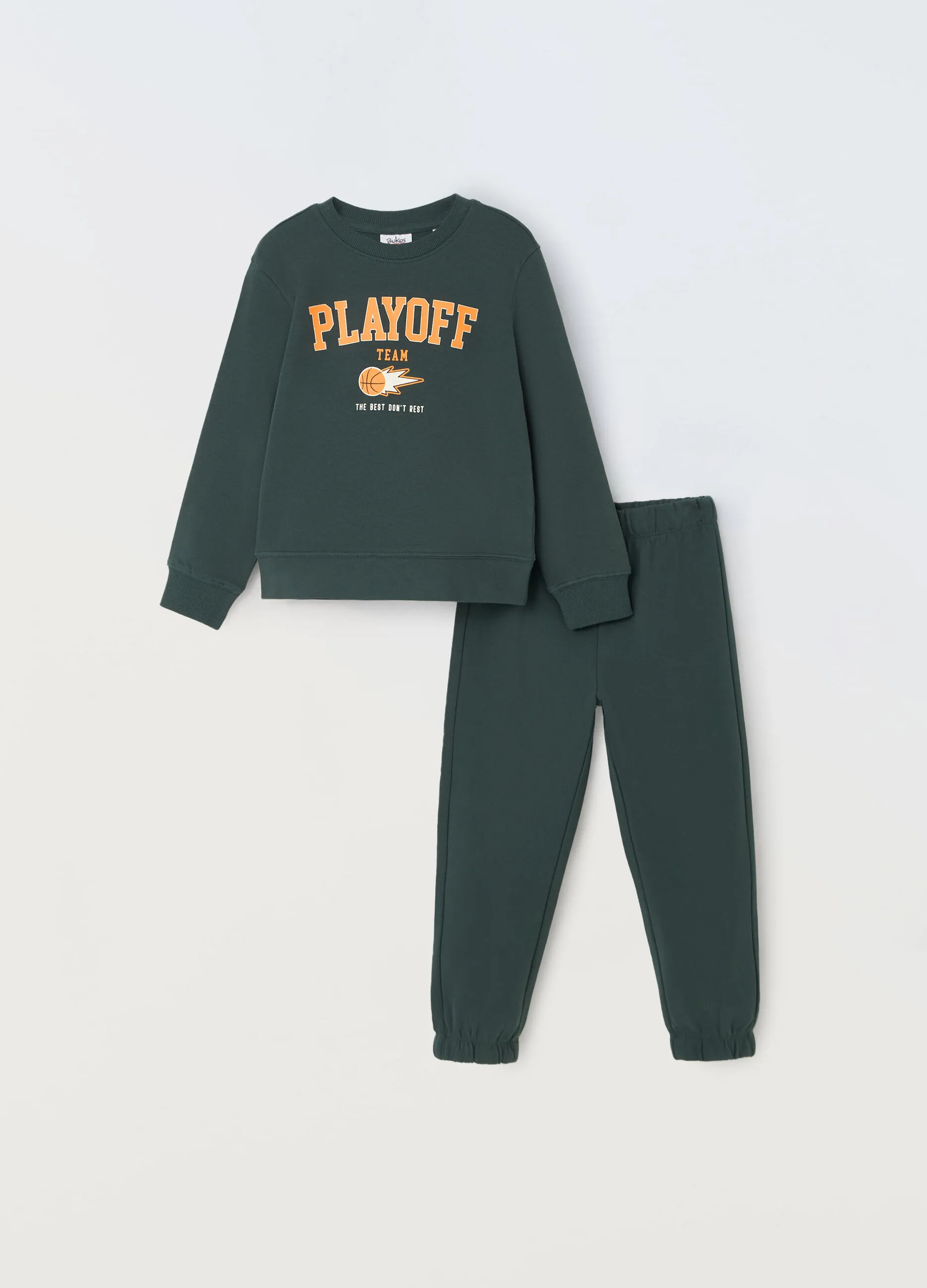 BLUKIDS  Jogging set in felpa di puro cotone bambino