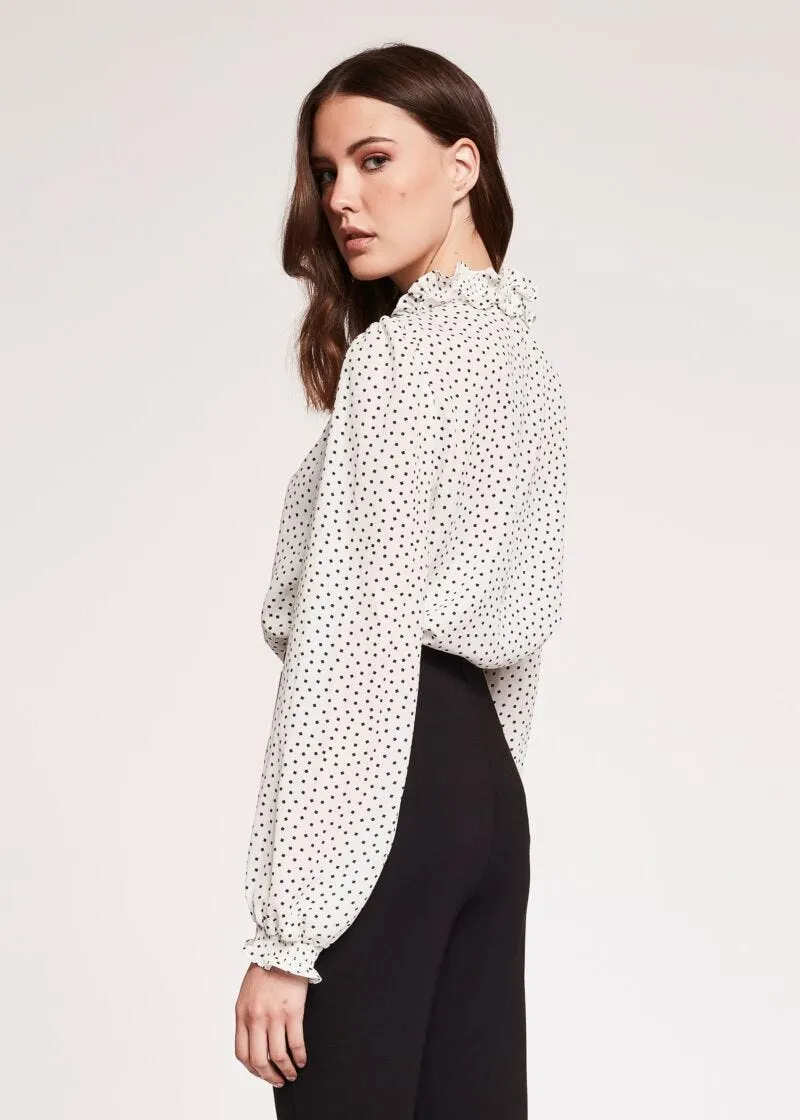 Blusa con maniche a sbuffo