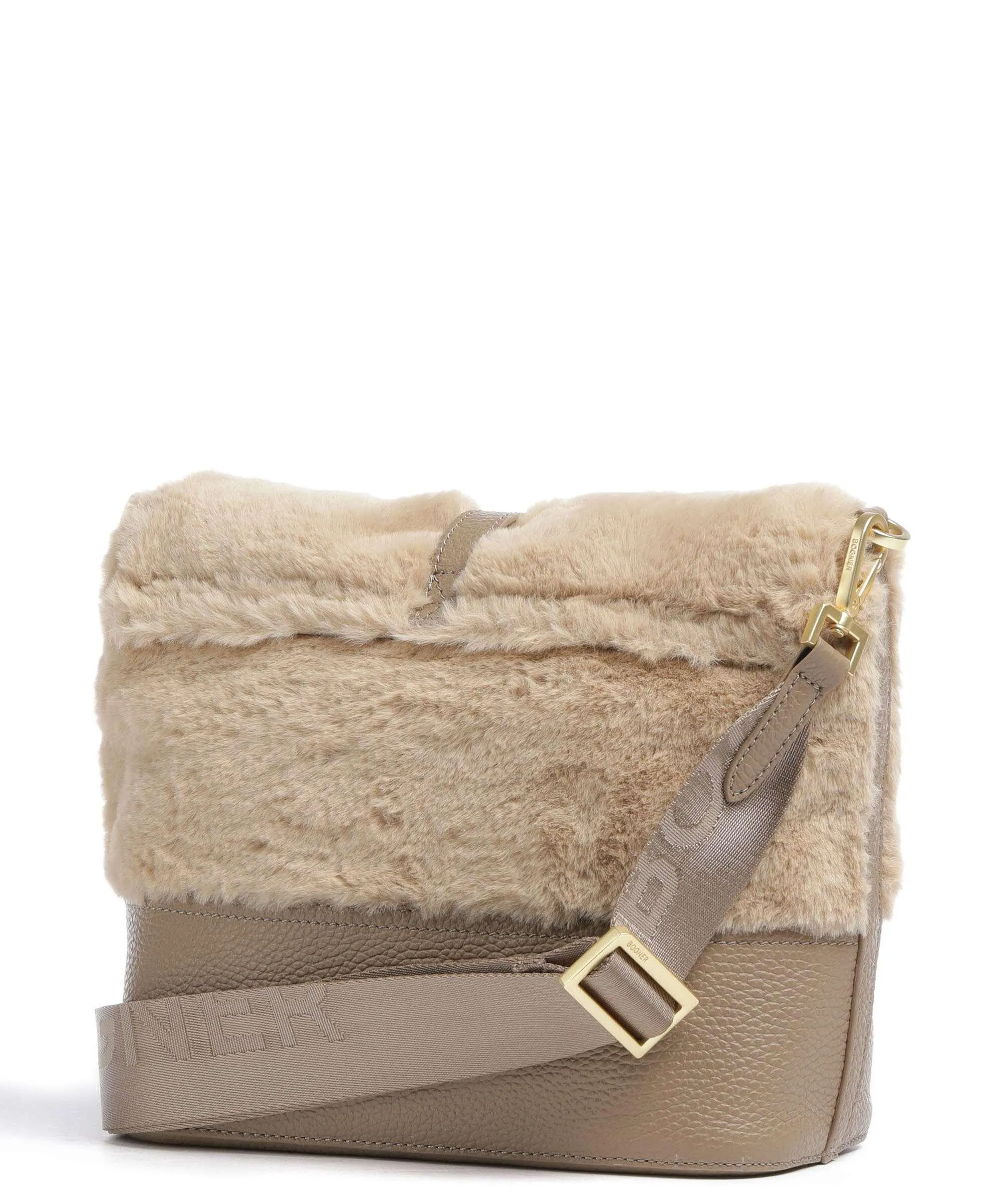  Bogner Mogno Neve Elise Borsa a tracolla pelle granulata, eco-pelliccia marrone chiaro  