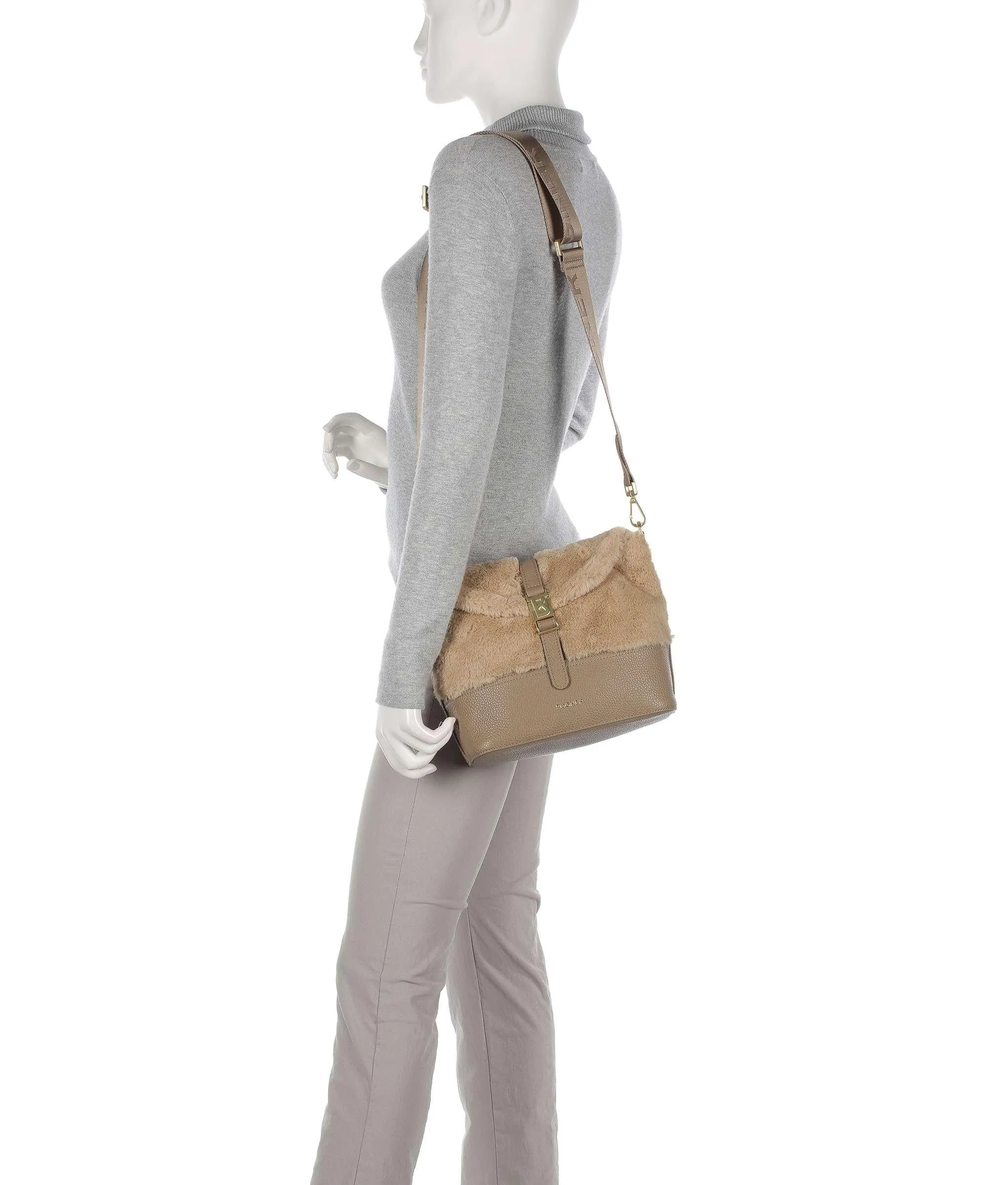  Bogner Mogno Neve Elise Borsa a tracolla pelle granulata, eco-pelliccia marrone chiaro  