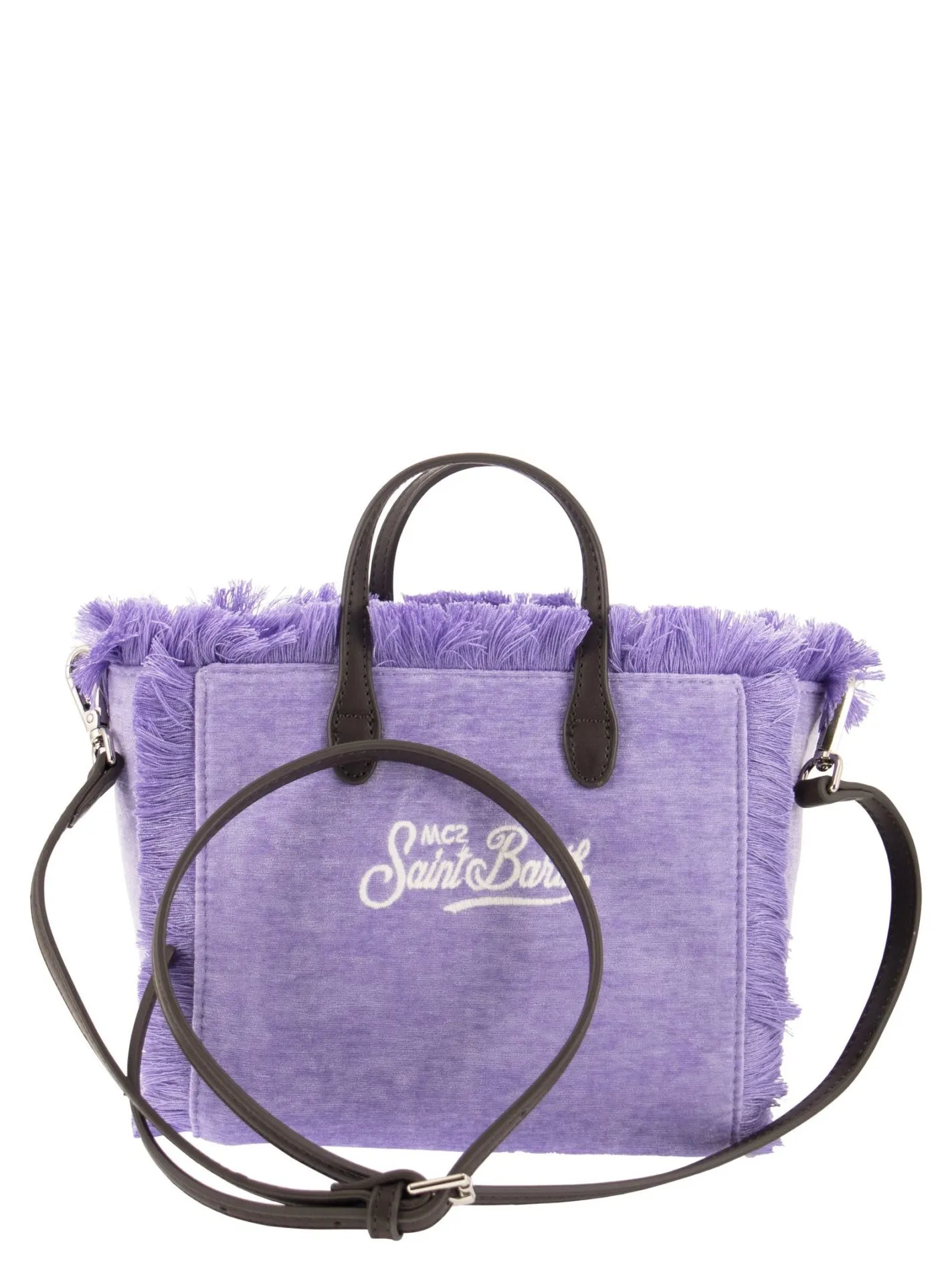 Borsa Mini Vanity con frange in velluto