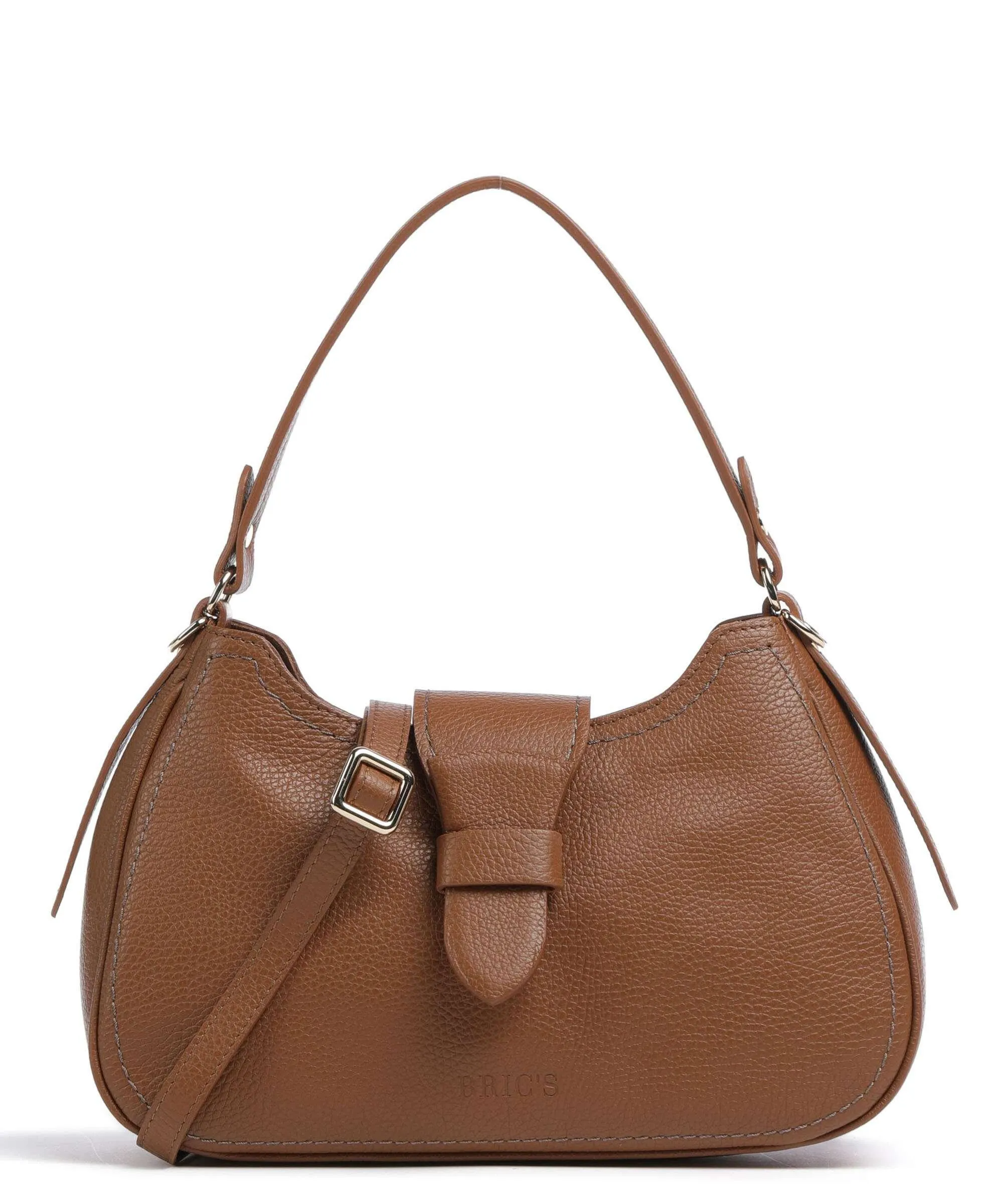  Brics Gondola Borsa hobo pelle granulata marrone  