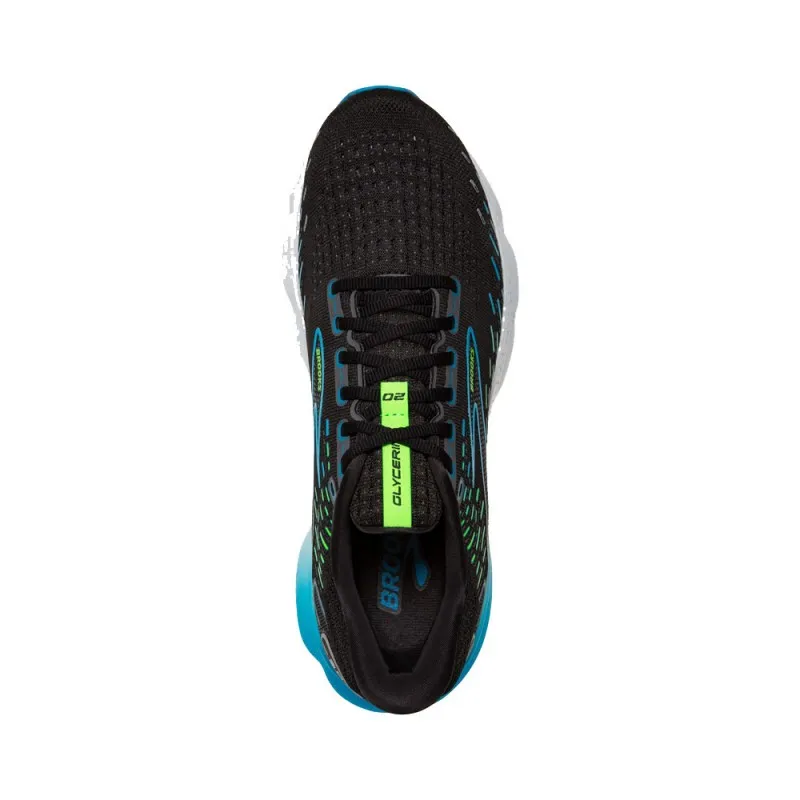Brooks Glycerin 20 Nero Azzurro Verde - Scarpe Running Uomo