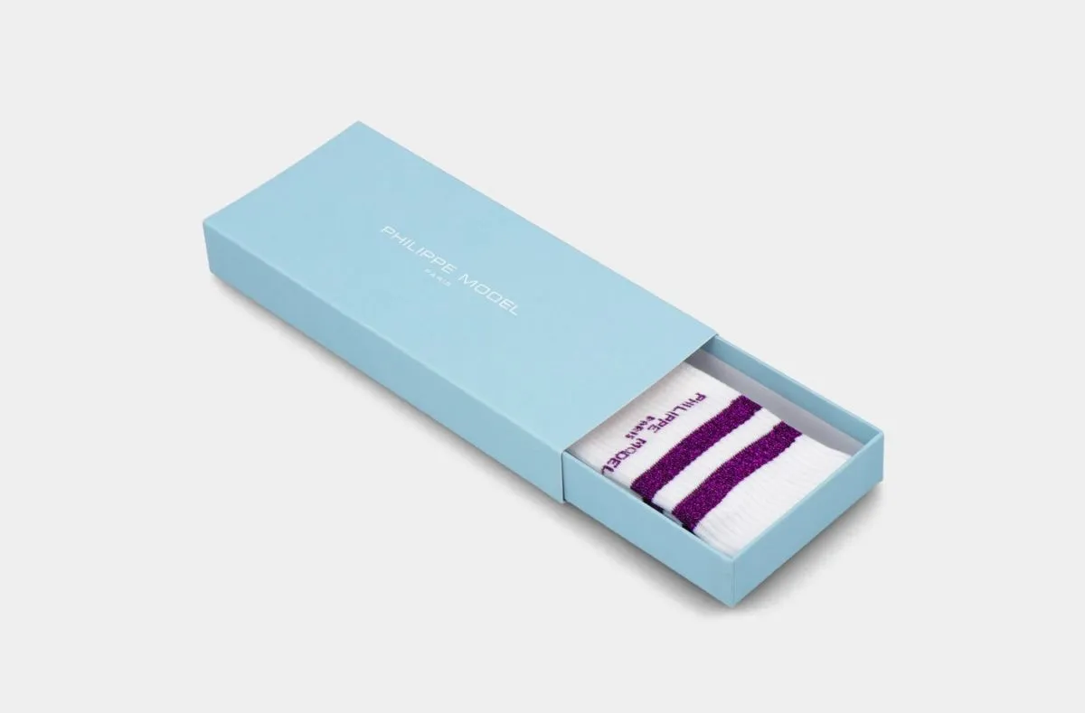 CALZE Donna PHILIPPE MODEL PARIS ANTOINE 2005 WHITE/VIOLET