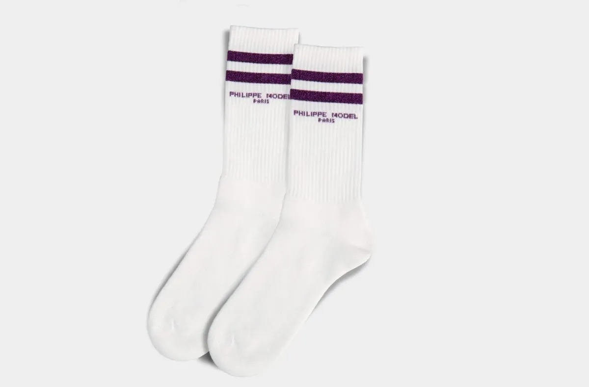 CALZE Donna PHILIPPE MODEL PARIS ANTOINE 2005 WHITE/VIOLET