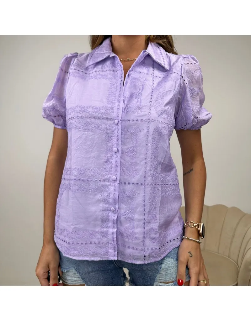 CAMICIA CELESTE LILLA