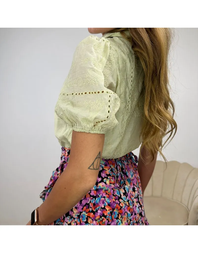 CAMICIA CELESTE VERDE