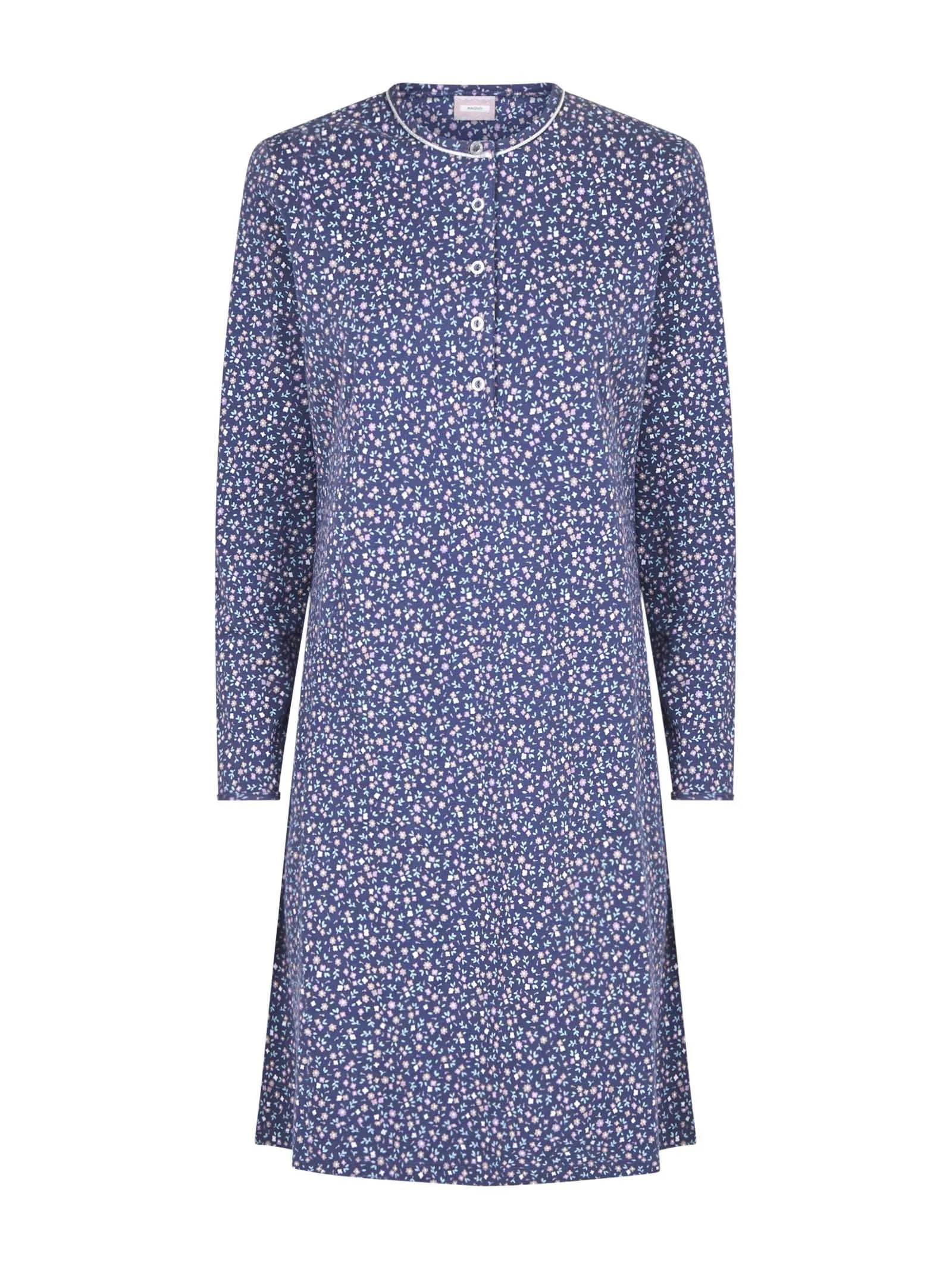 Camicia da notte serafino in Interlock di caldo cotone - Fant. Deep Cobalt