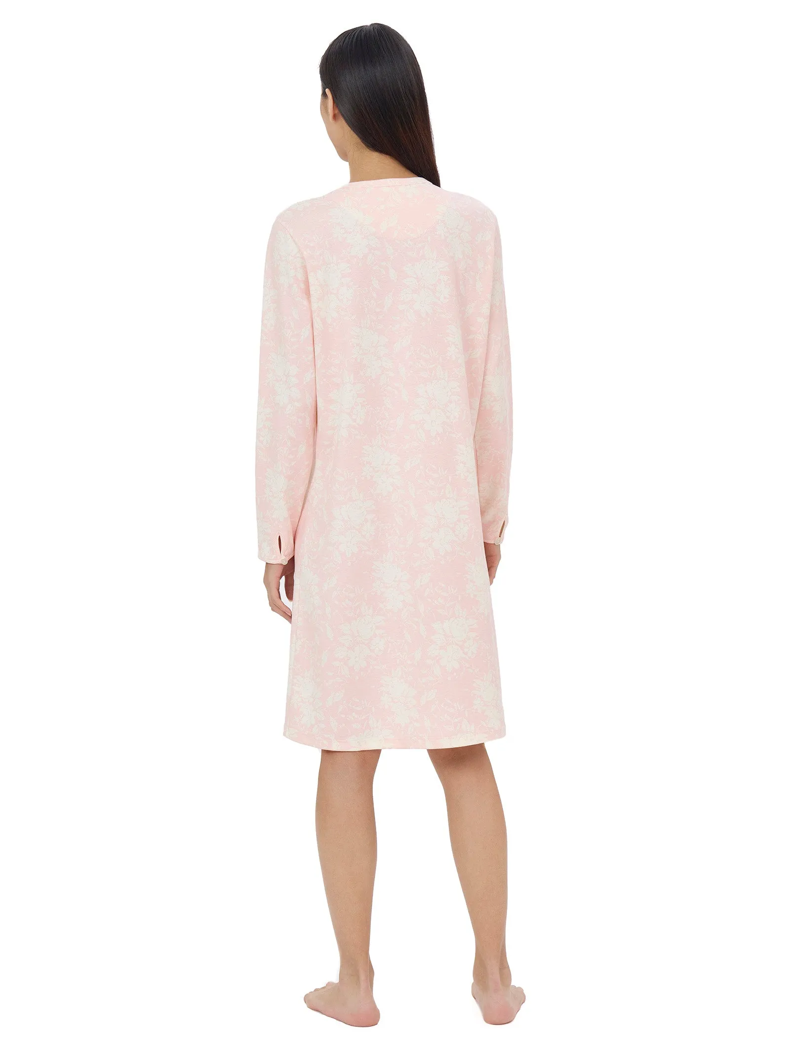 Camicia da notte serafino in Interlock di caldo cotone - Fant. Rose Quartz
