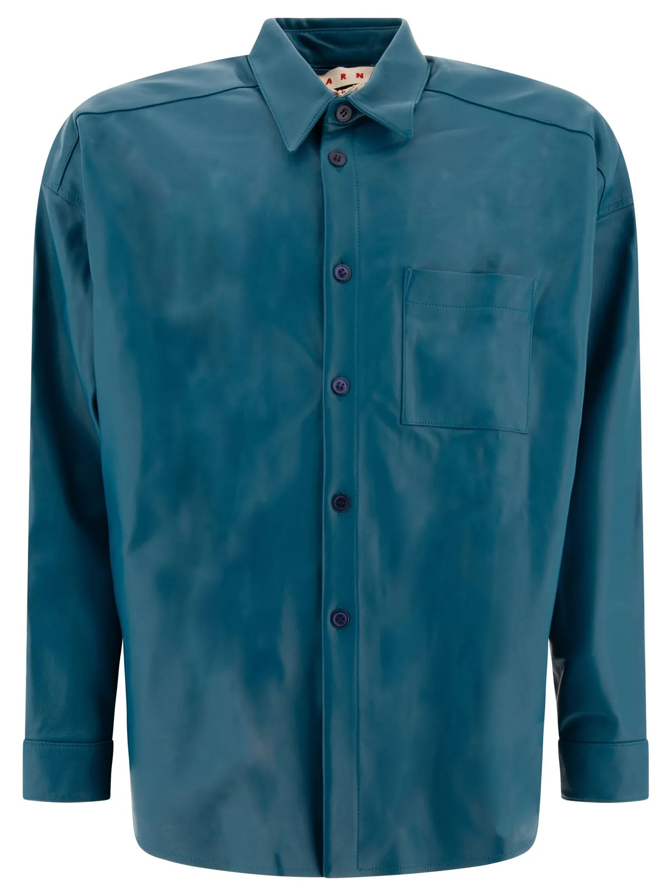 Camicia in pelle marni con tasca del torace