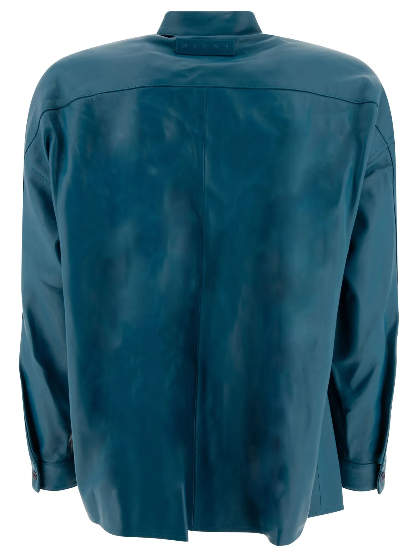 Camicia in pelle marni con tasca del torace