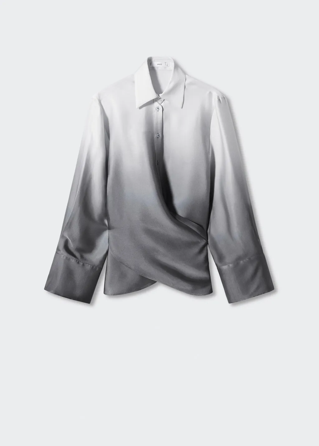Camicia incrociata effetto sfumato