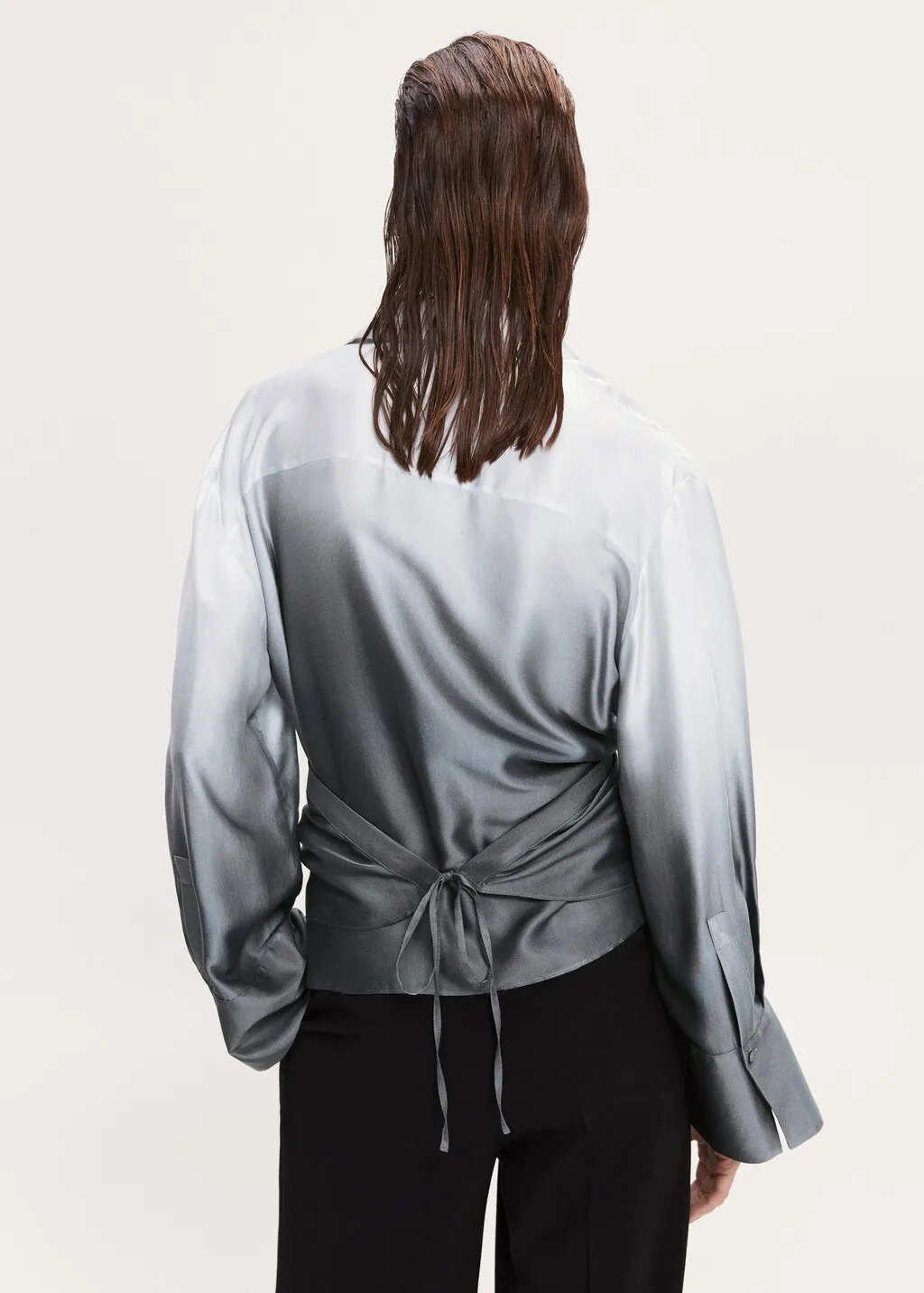 Camicia incrociata effetto sfumato
