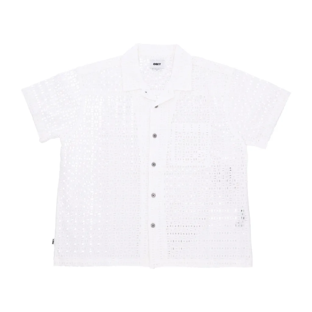 camicia manica corta uomo vida woven WHITE