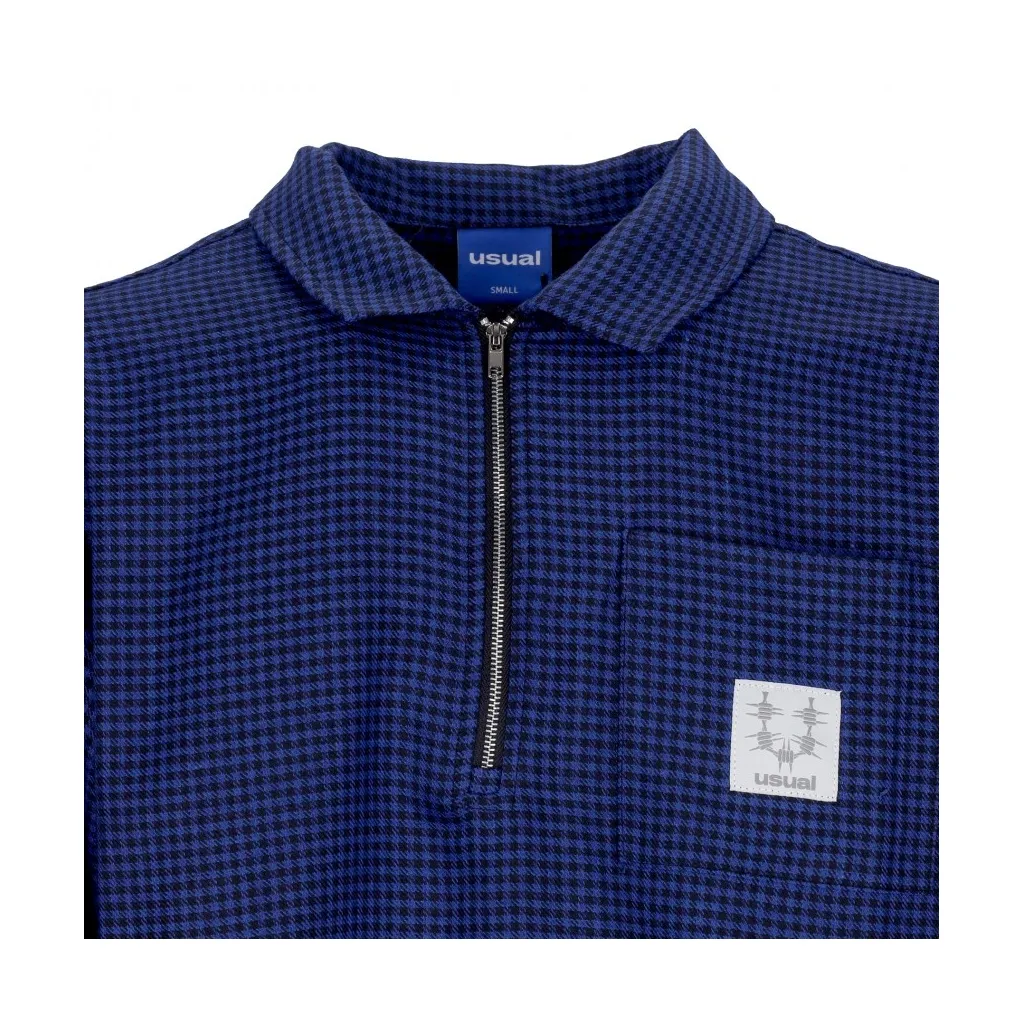 camicia manica lunga uomo signature shirt BLUE/BLACK