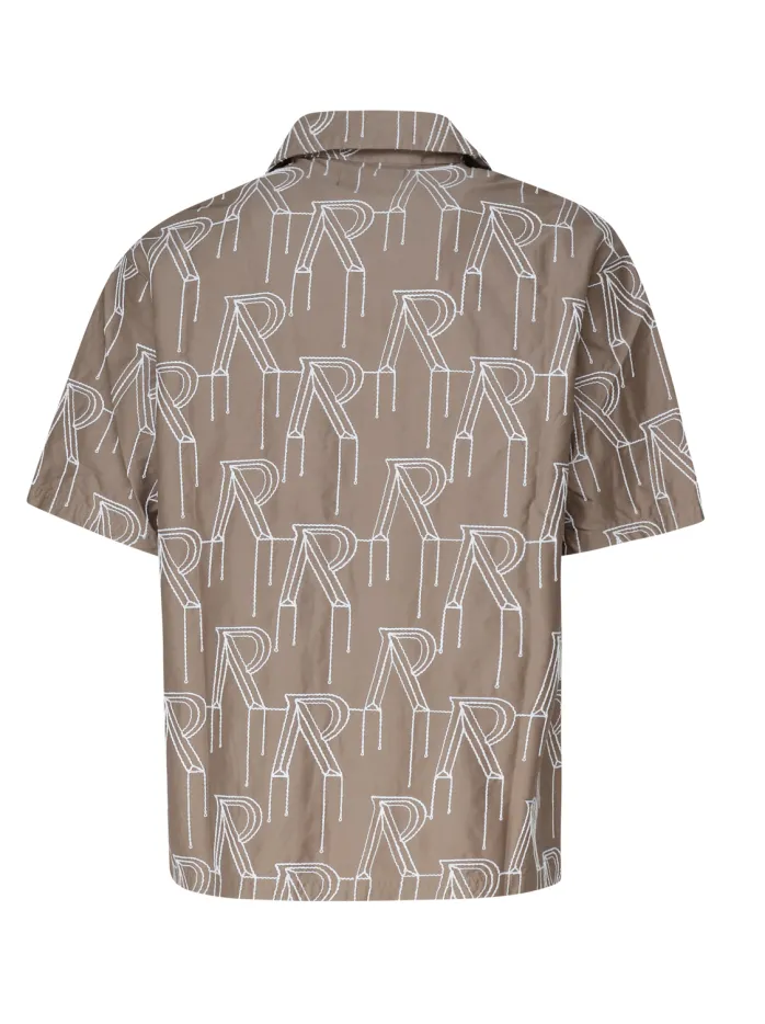 CAMICIA OVER CON LOGO ALL-OVER