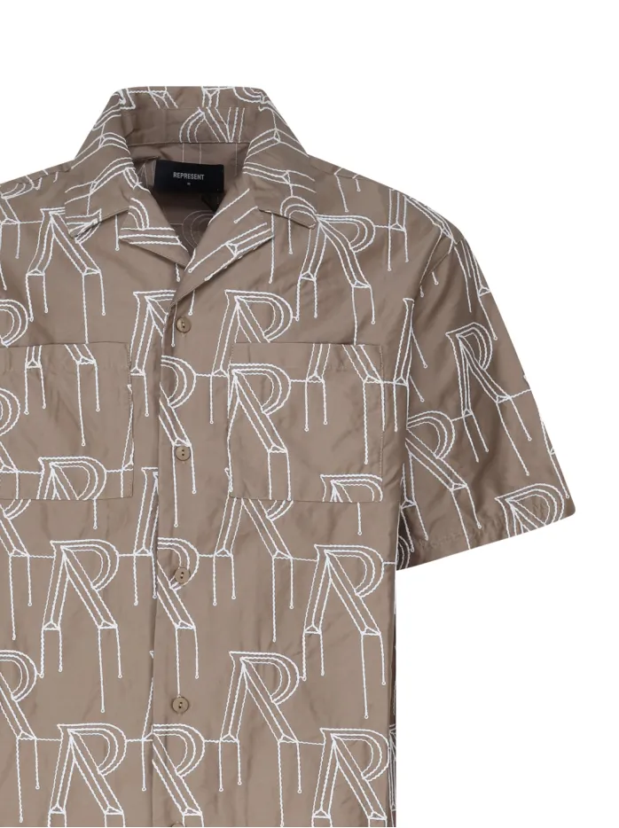 CAMICIA OVER CON LOGO ALL-OVER