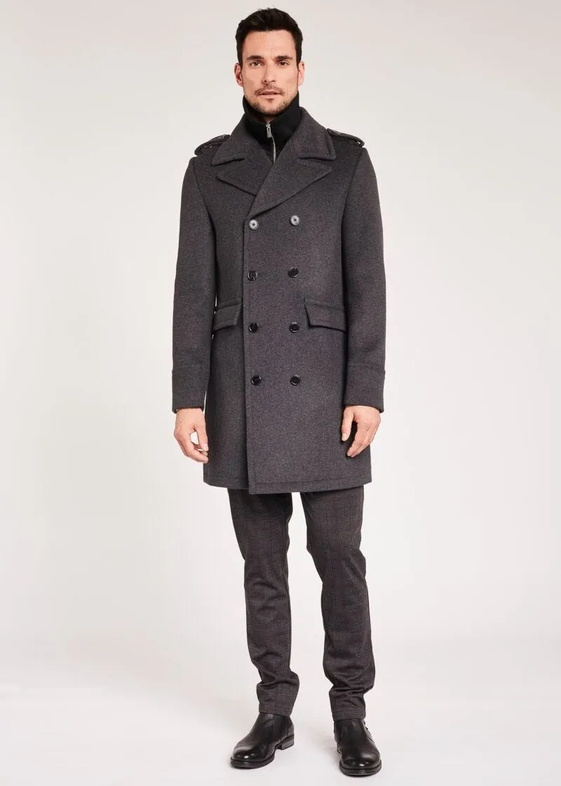 Cappotto doppiopetto in lana