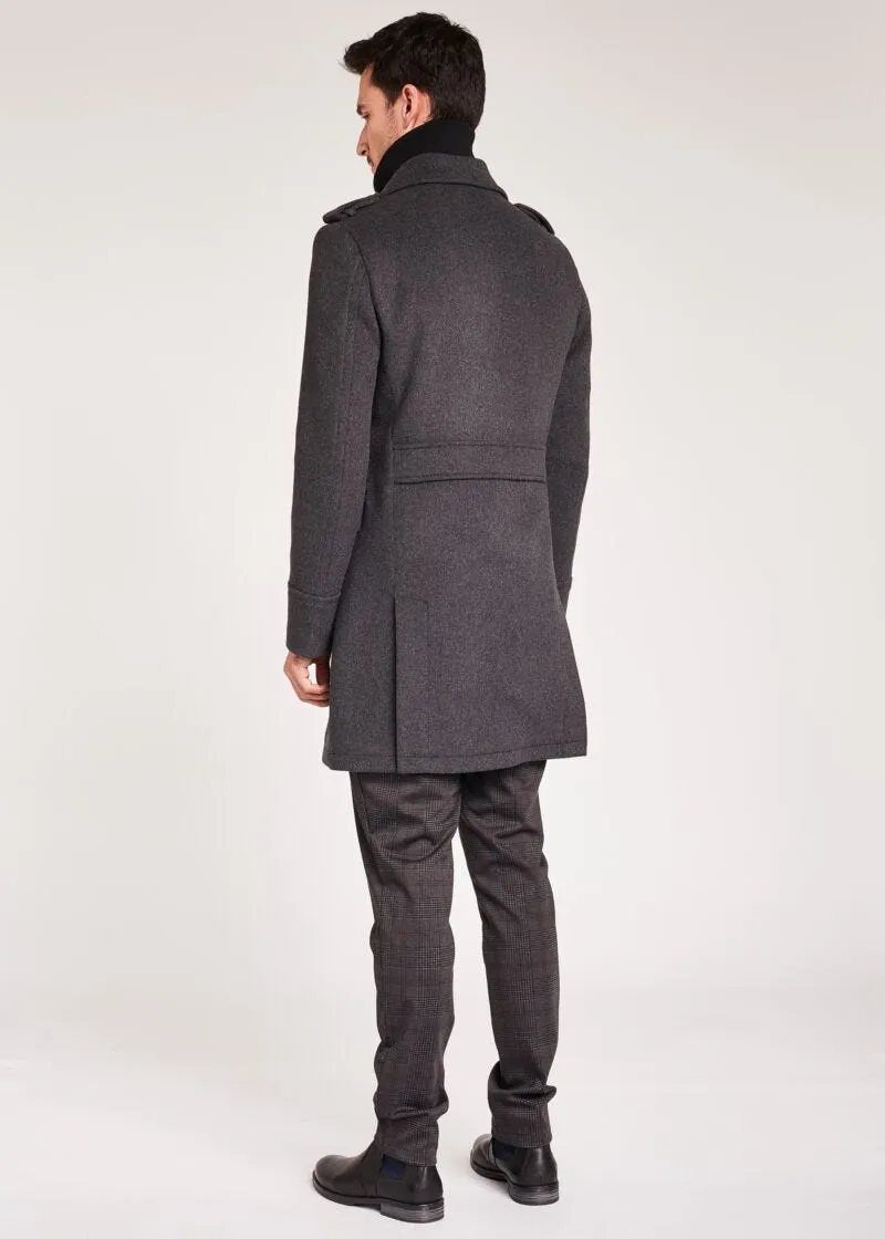 Cappotto doppiopetto in lana