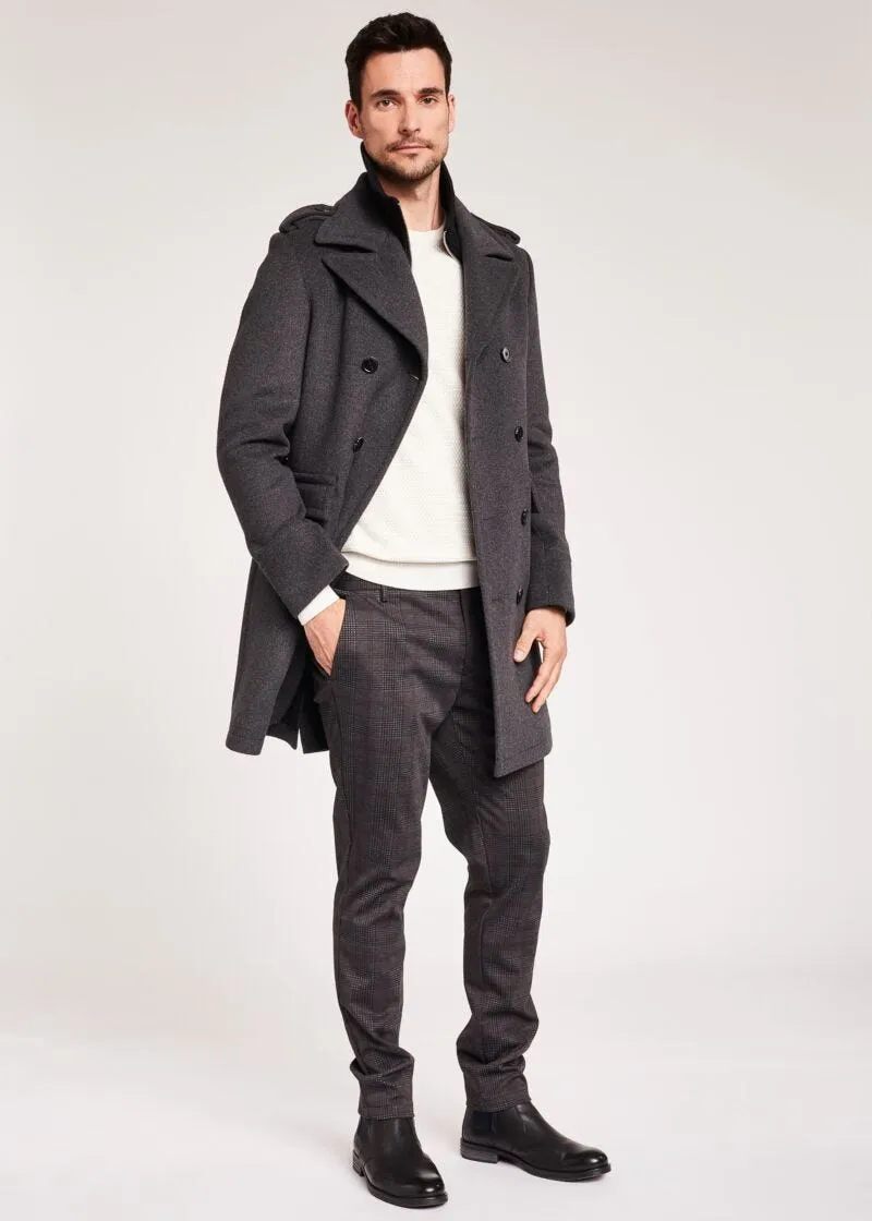 Cappotto doppiopetto in lana