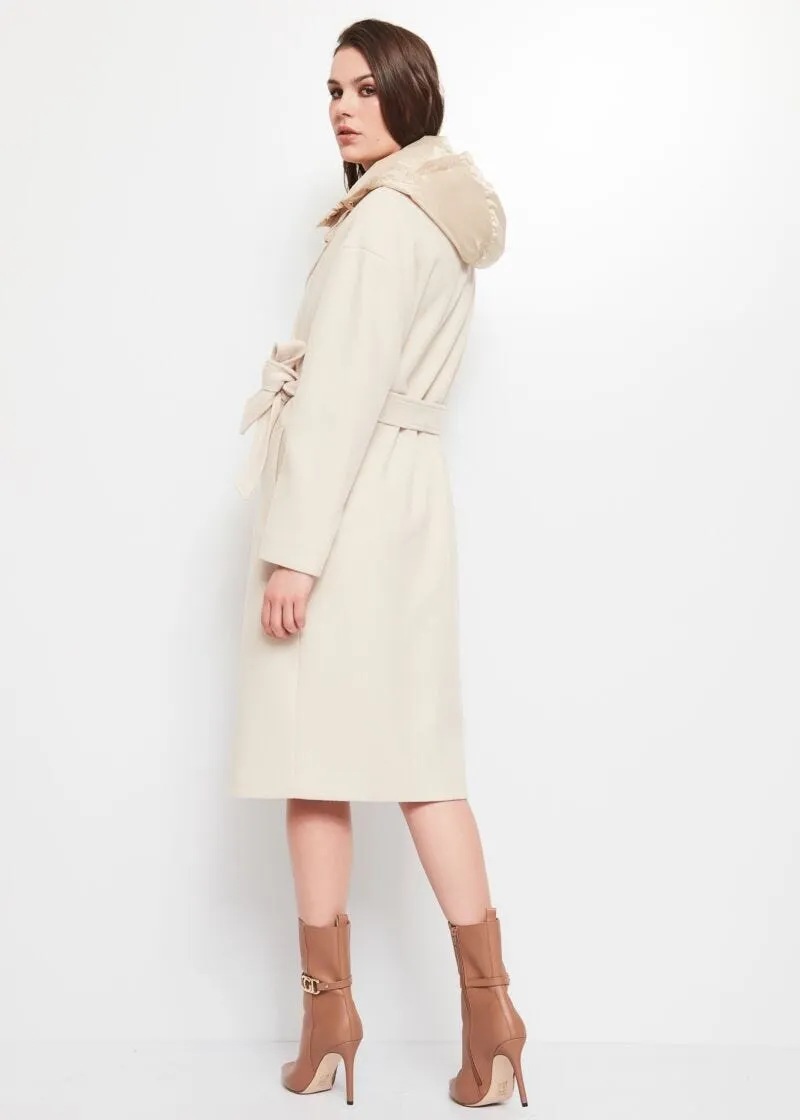 Cappotto doppiopetto in misto lana