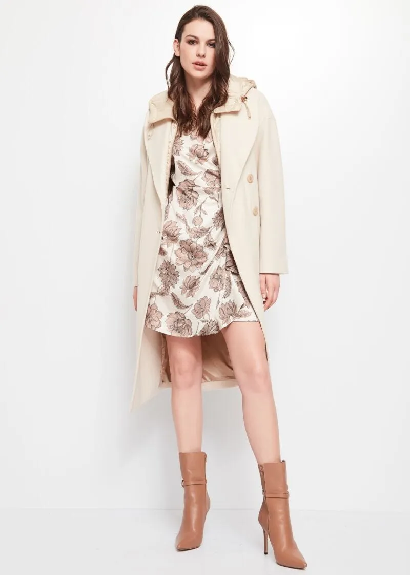 Cappotto doppiopetto in misto lana