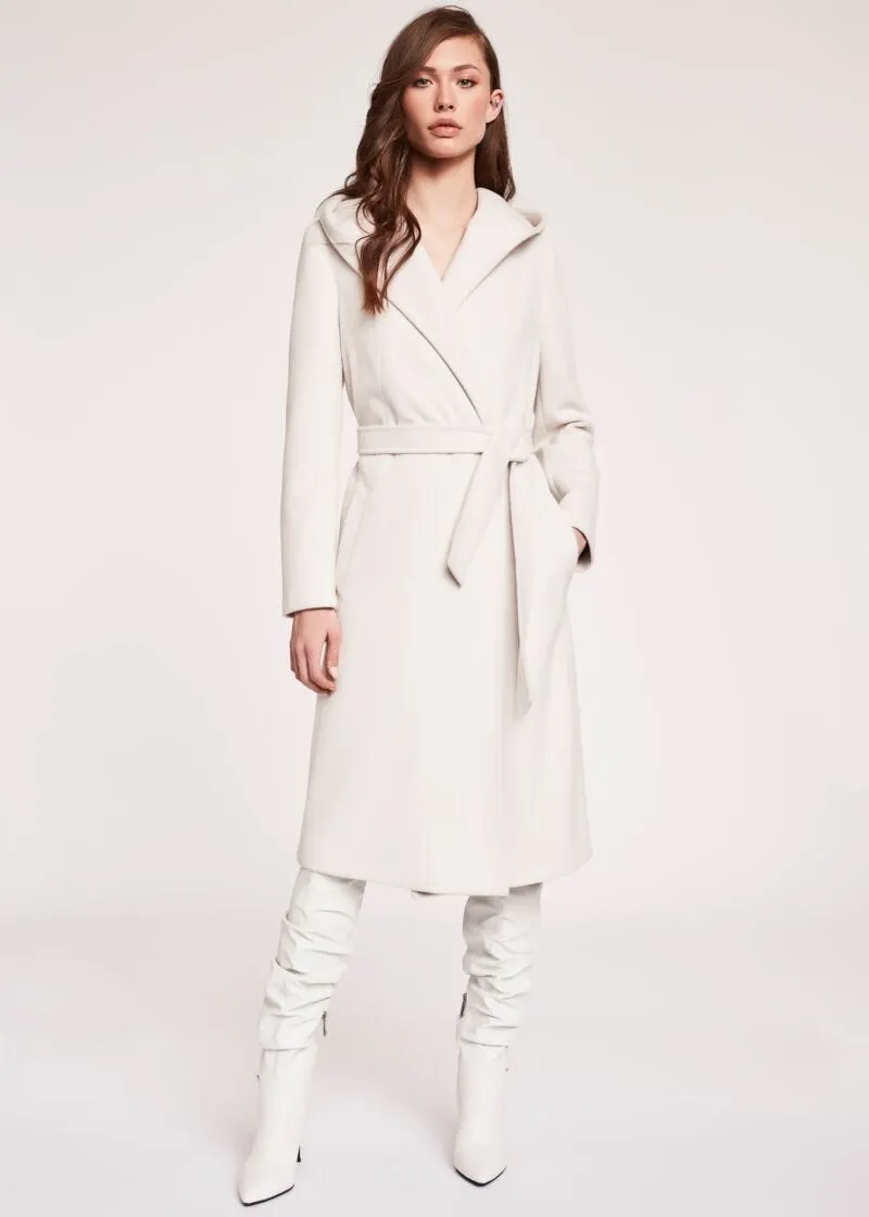 Cappotto in lana con cappuccio