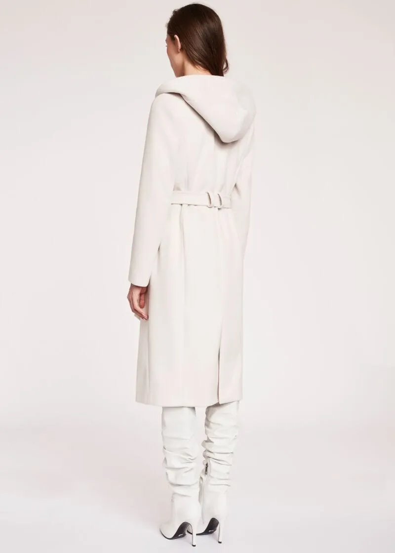 Cappotto in lana con cappuccio