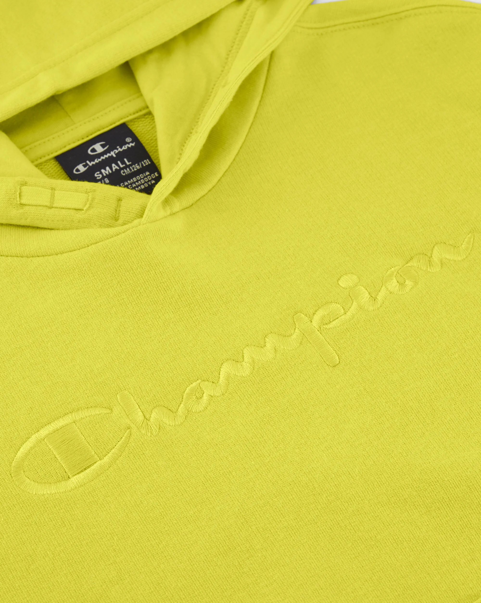 Champion Felpa Con Cappuccio Con Logo Tonal Giallo Bambino