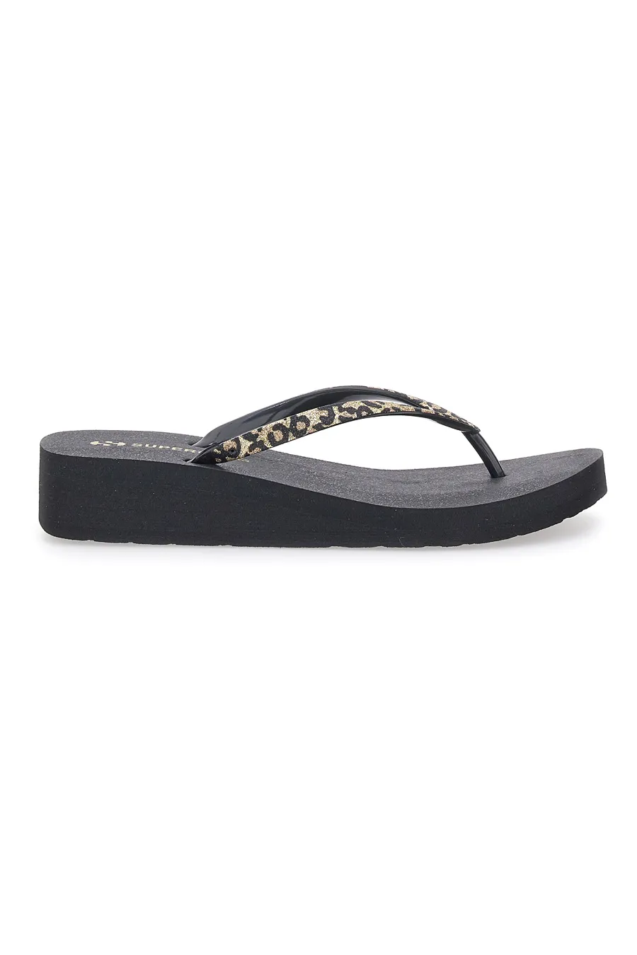 Ciabatte Infradito Nere e Animalier Superga 24203