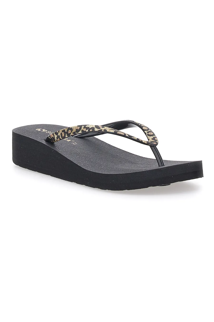 Ciabatte Infradito Nere e Animalier Superga 24203