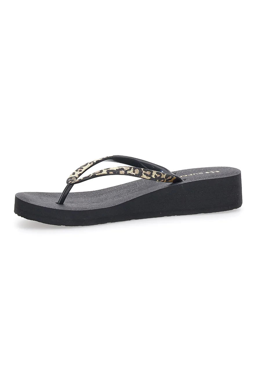 Ciabatte Infradito Nere e Animalier Superga 24203