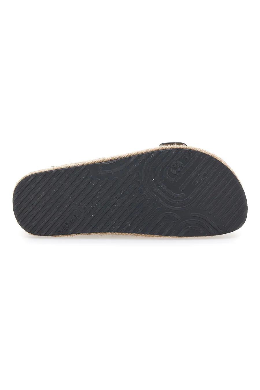 Ciabatte Nere Platform Con Fibbie Superga 11228