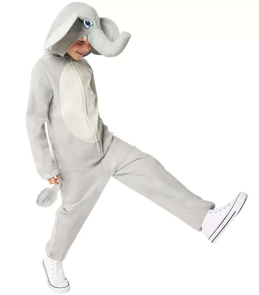 Costume da bambino con tuta da elefante