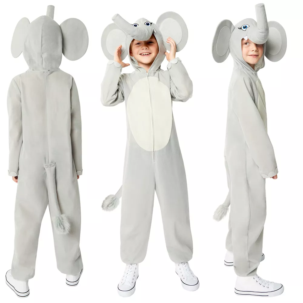 Costume da bambino con tuta da elefante